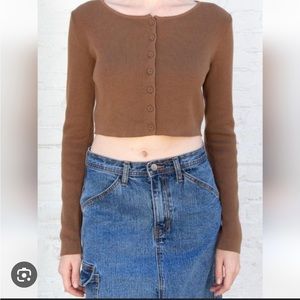 John Galt Brown Athelia Cardigan